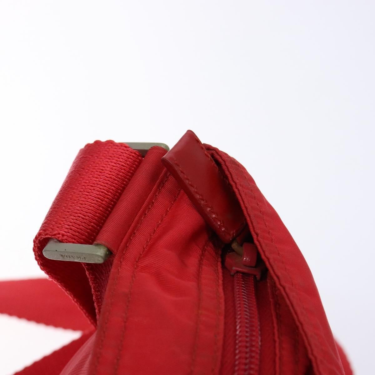 Prada Flat Messenger Bag Tessuto Red Nylon Bag (Pre-Owned)