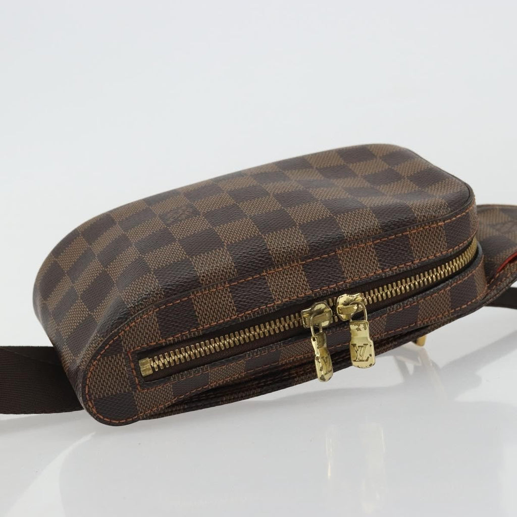 Louis Vuitton Geronimos Waist Bag Damier Brown Canvas Shoulder Bag Bag (Pre-Owned)