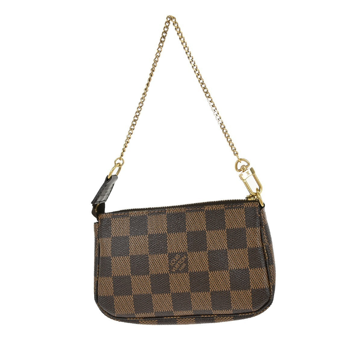 Louis Vuitton Mini Pochette Accessoires Damier Canvas Brown Canvas Clutche & Pouche Bag (Pre-Owned)