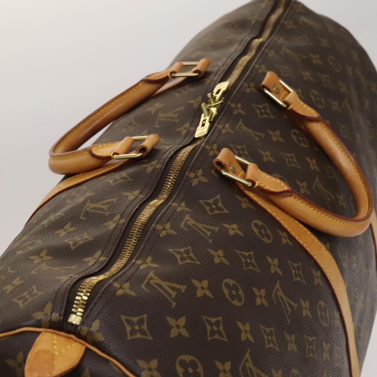 Louis Vuitton Keepall Bag Monogram Canvas Brown Canvas Travel Bag Bag (Pre-Owned)