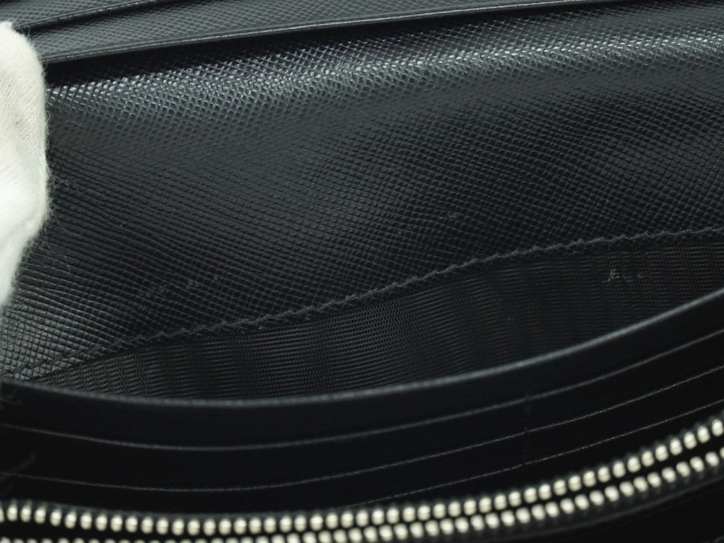 Prada Continental Wallet Tessuto Black Nylon Wallets Accessory (Pre-Owned)