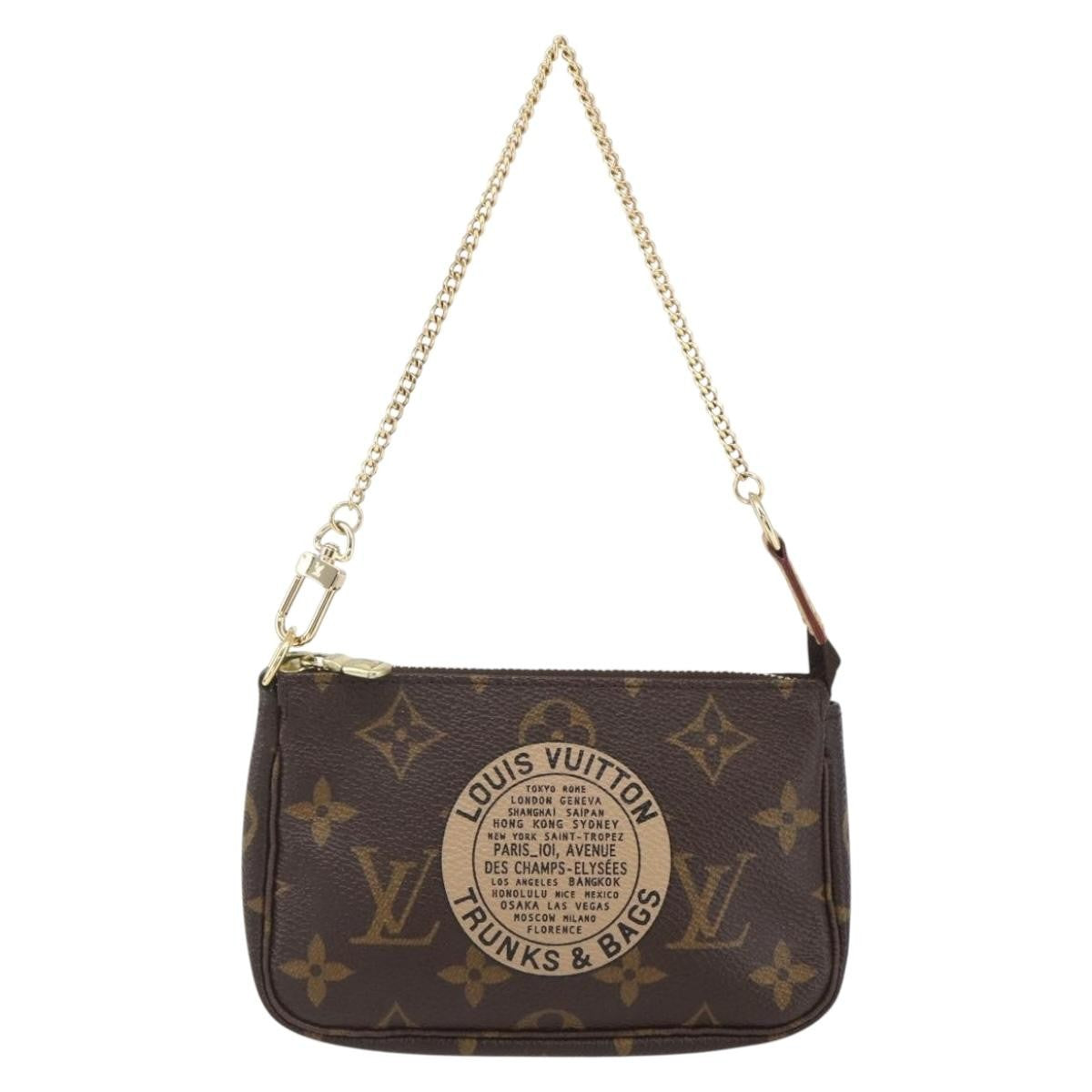 Louis Vuitton Pochette Accessoires Limited Edition Monogram Trunk Brown Canvas Clutche & Pouche Bag (Pre-Owned)