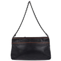Chanel Lax Pochette Leather Black Leather Clutche & Pouche Bag (Pre-Owned)
