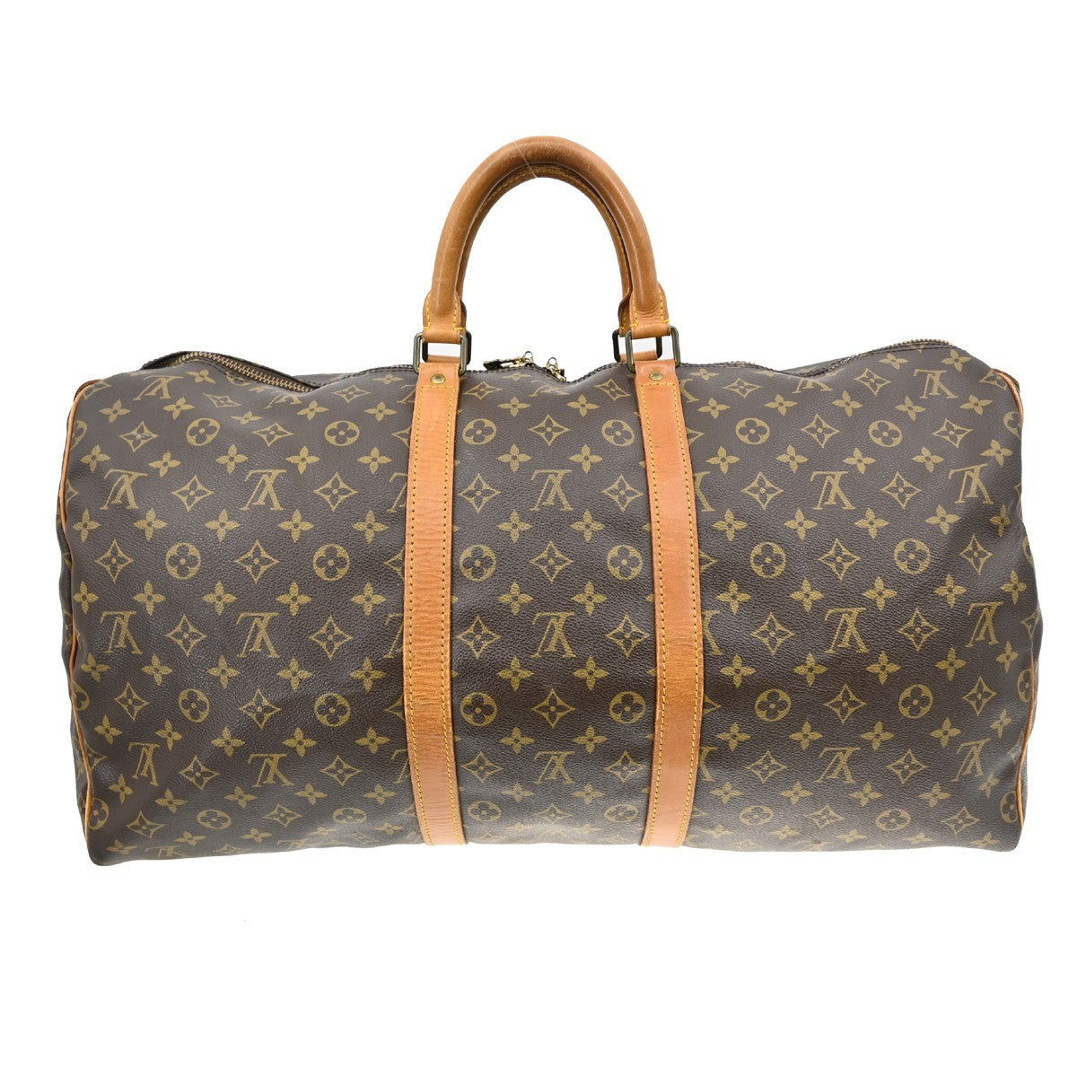 Louis Vuitton Keepall Bag Monogram Canvas Brown Canvas Travel Bag Bag (Pre-Owned)