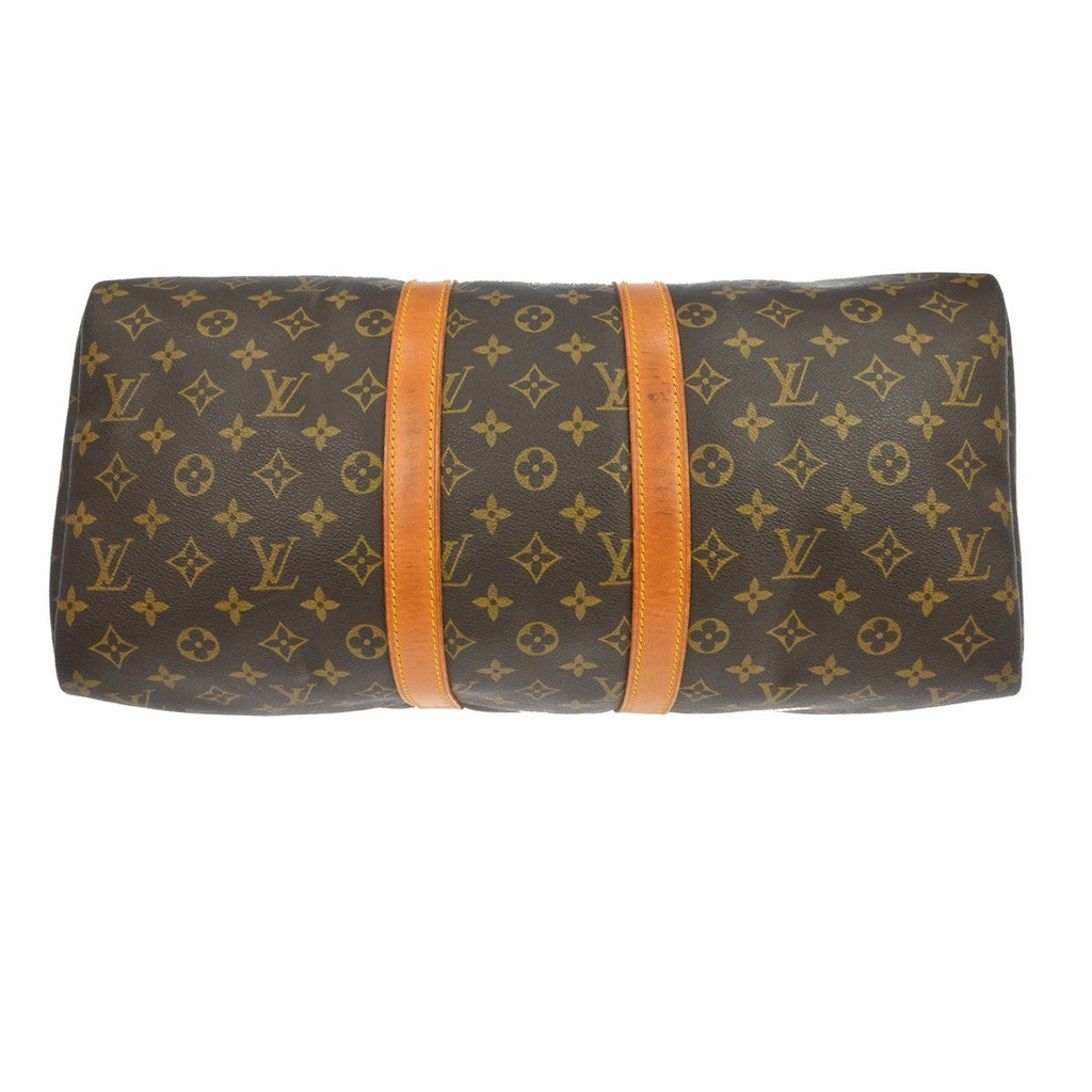 Louis Vuitton Keepall Bag Monogram Canvas Brown Canvas Travel Bag Bag (Pre-Owned)