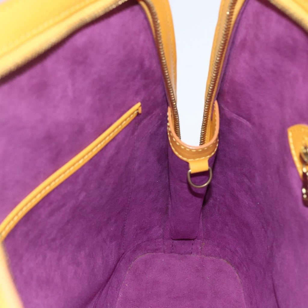 Louis Vuitton Lussac Handbag Epi Leather Yellow Leather Shoulder Bag Bag (Pre-Owned)