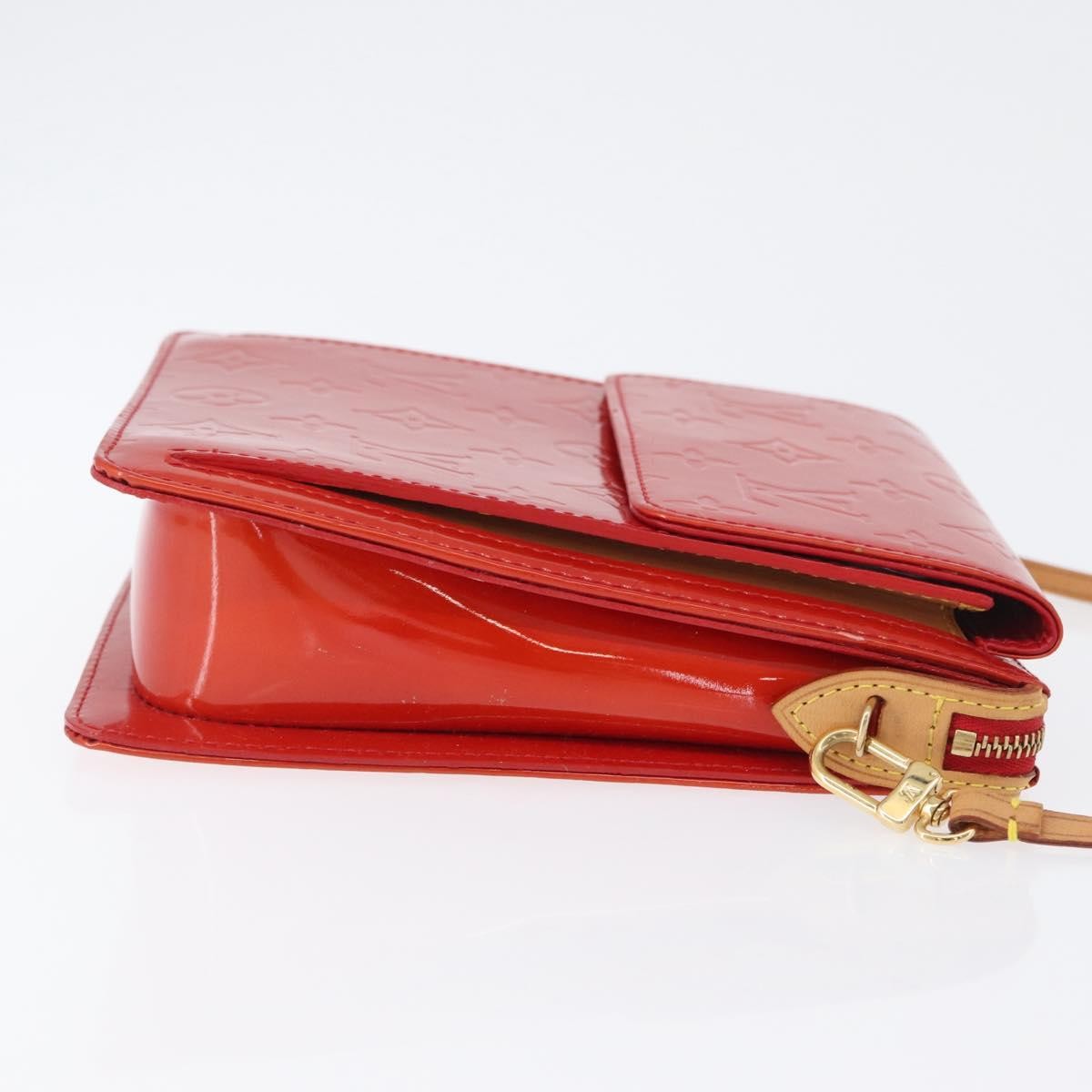 Louis Vuitton Mott Handbag Monogram Vernis Red Patent_Leather Clutche & Pouche Bag (Pre-Owned)