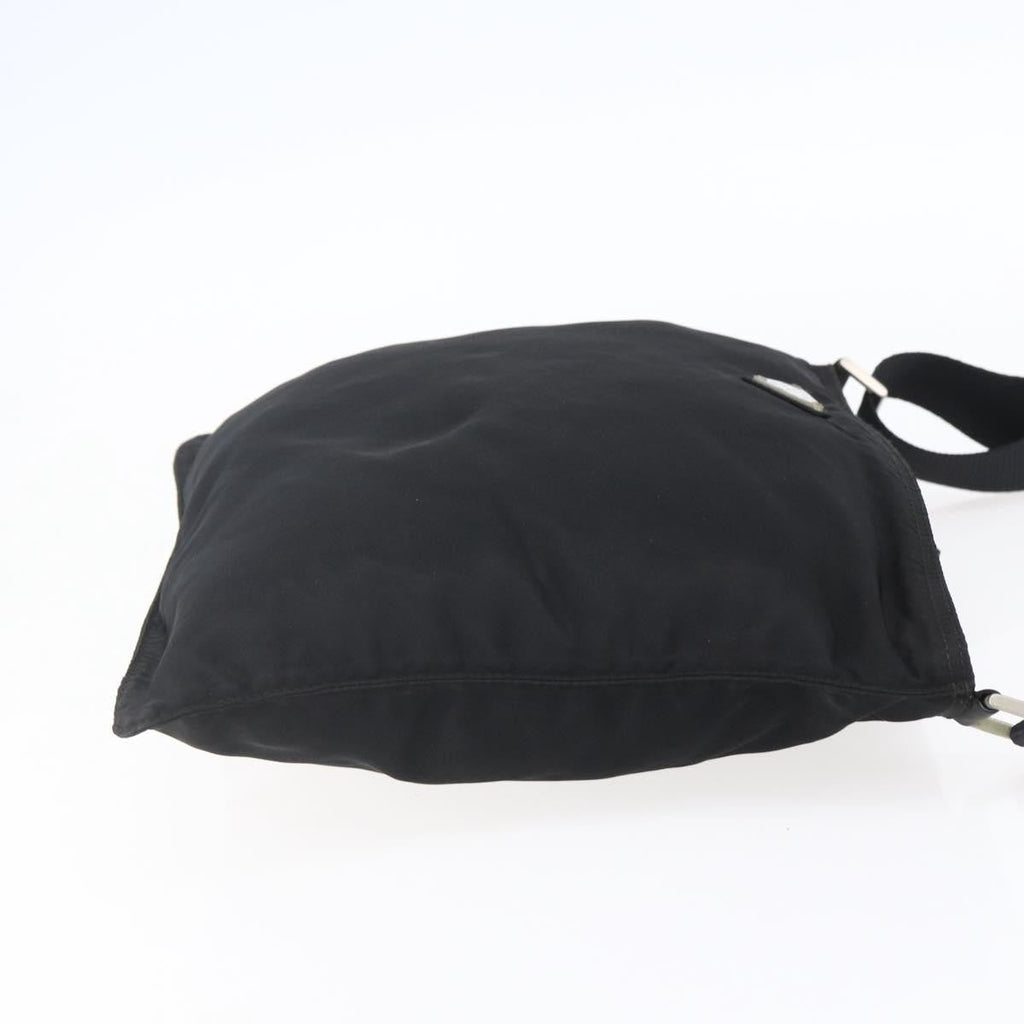 Prada Flat Messenger Bag Tessuto Black Nylon Shoulder Bag Bag (Pre-Owned)