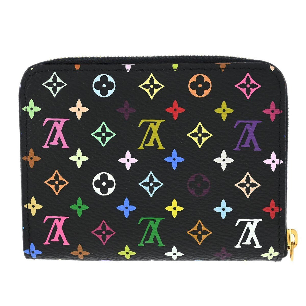Louis Vuitton Porte-Monnaie Zippy Wallet Monogram Multicolor Black Canvas Wallets Accessory (Pre-Owned)