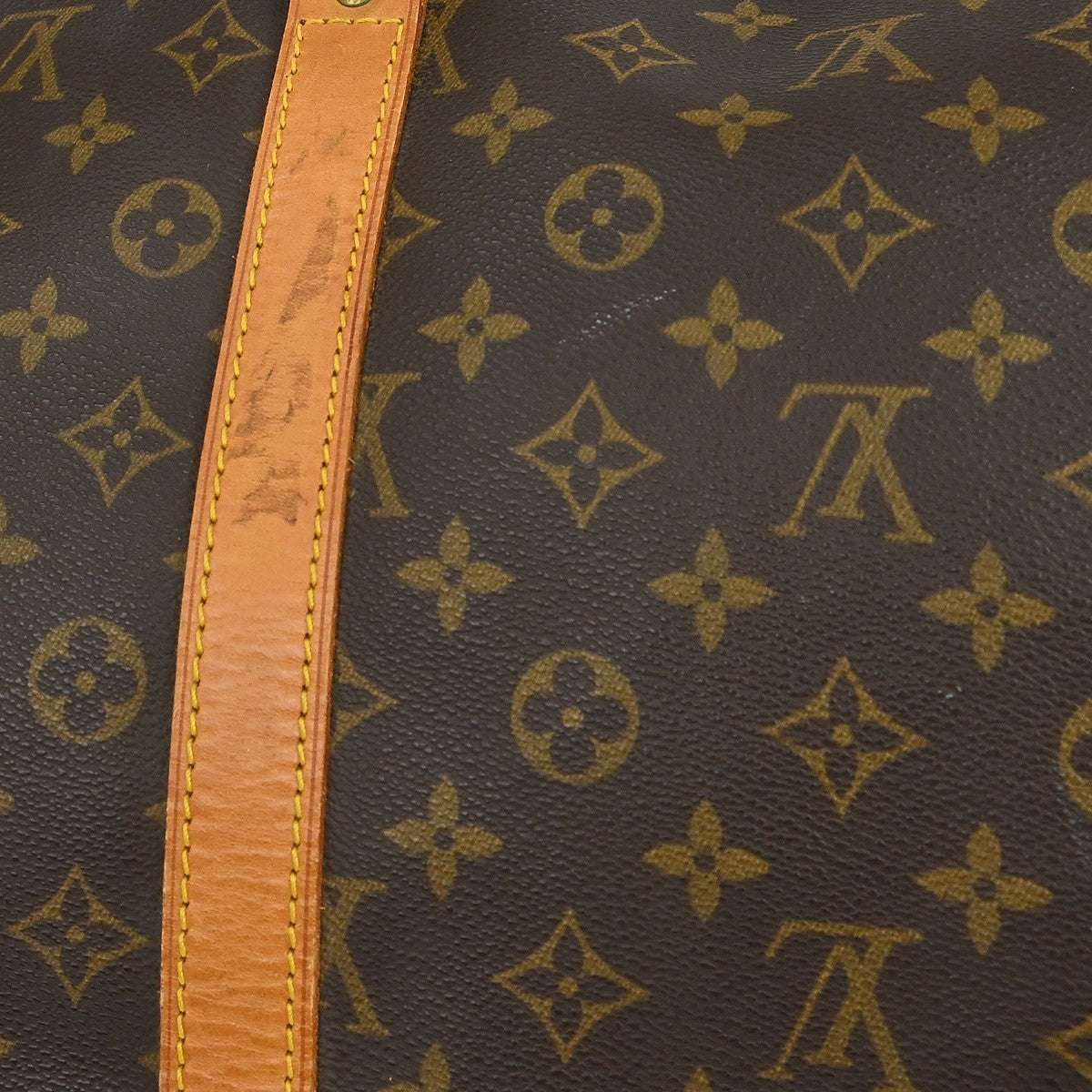 Louis Vuitton Keepall Bandouliere Bag Monogram Canvas Brown Canvas Travel Bag Bag (Pre-Owned)