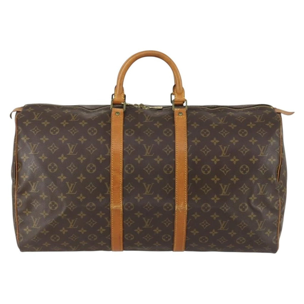 Louis Vuitton Keepall Bag Monogram Canvas Brown Canvas Travel Bag Bag (Pre-Owned)