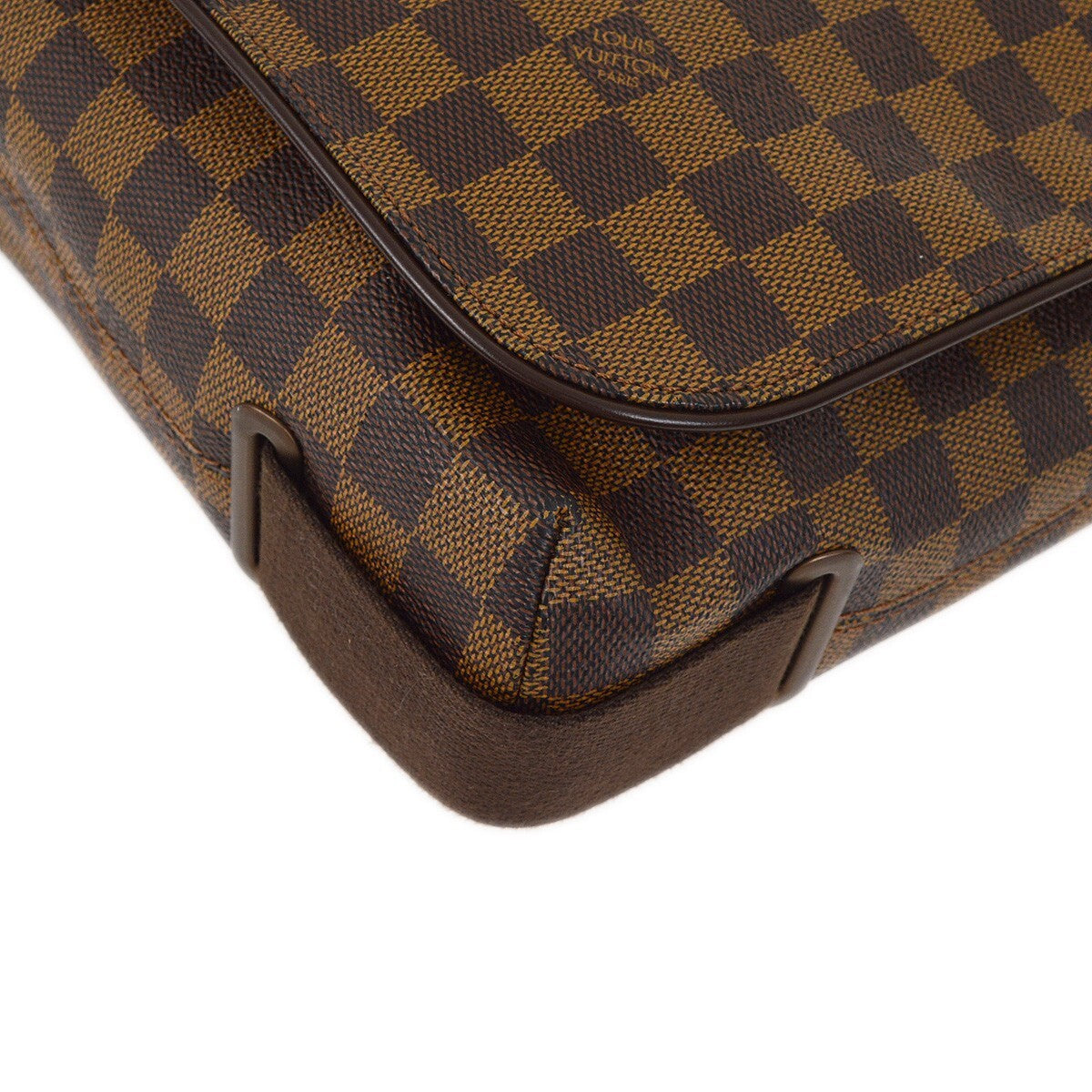 Louis Vuitton Brooklyn Handbag Damier Brown Canvas Shoulder Bag Bag (Pre-Owned)