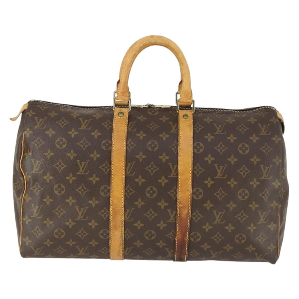 Louis Vuitton Keepall Bag Monogram Canvas Brown Canvas Travel Bag Bag (Pre-Owned)