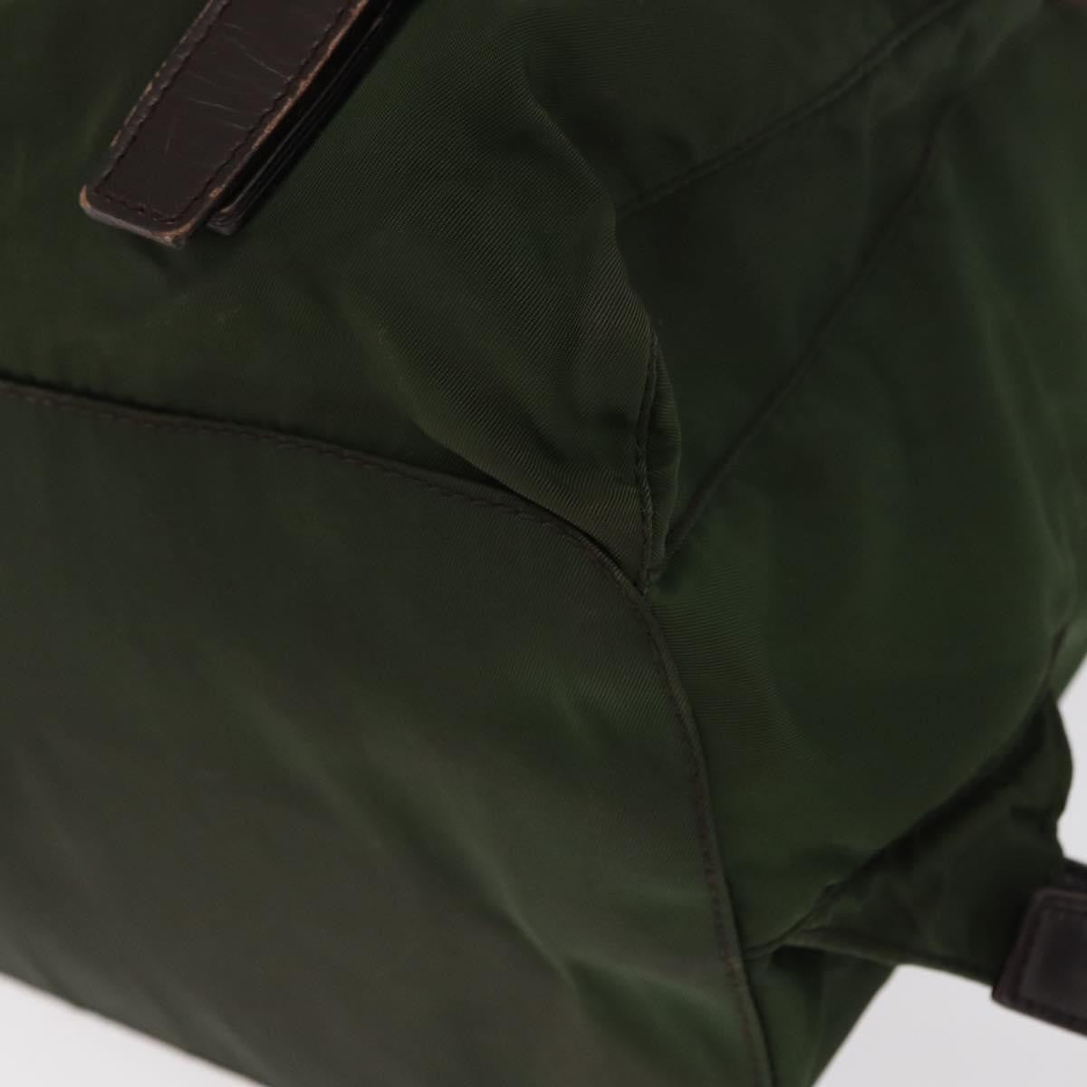 Prada Double Front Pocket Backpack Tessuto Khaki Nylon Backpack Bag (Pre-Owned)