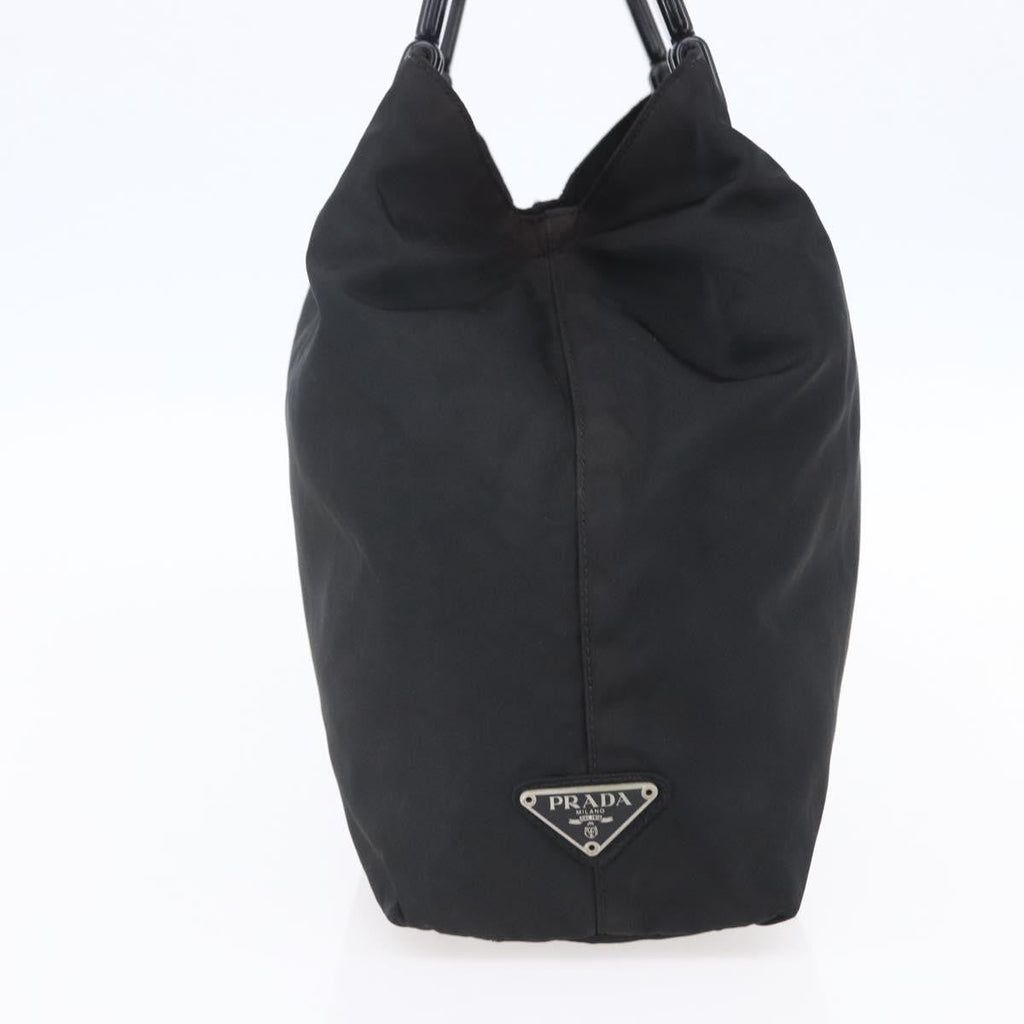 Prada Vintage Handbag Tessuto Black Nylon Handbag (Pre-Owned)