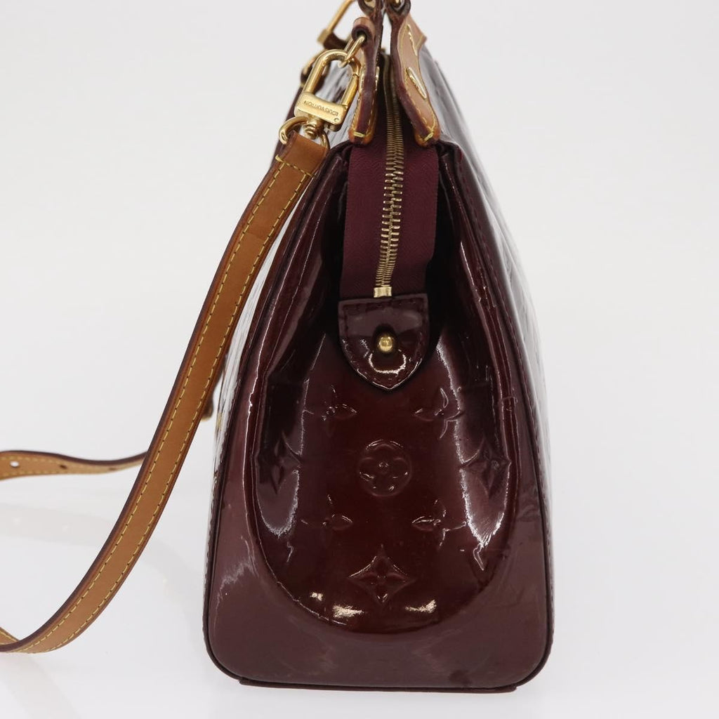Louis Vuitton Brea Handbag Monogram Vernis Burgundy Patent_Leather Handbag (Pre-Owned)