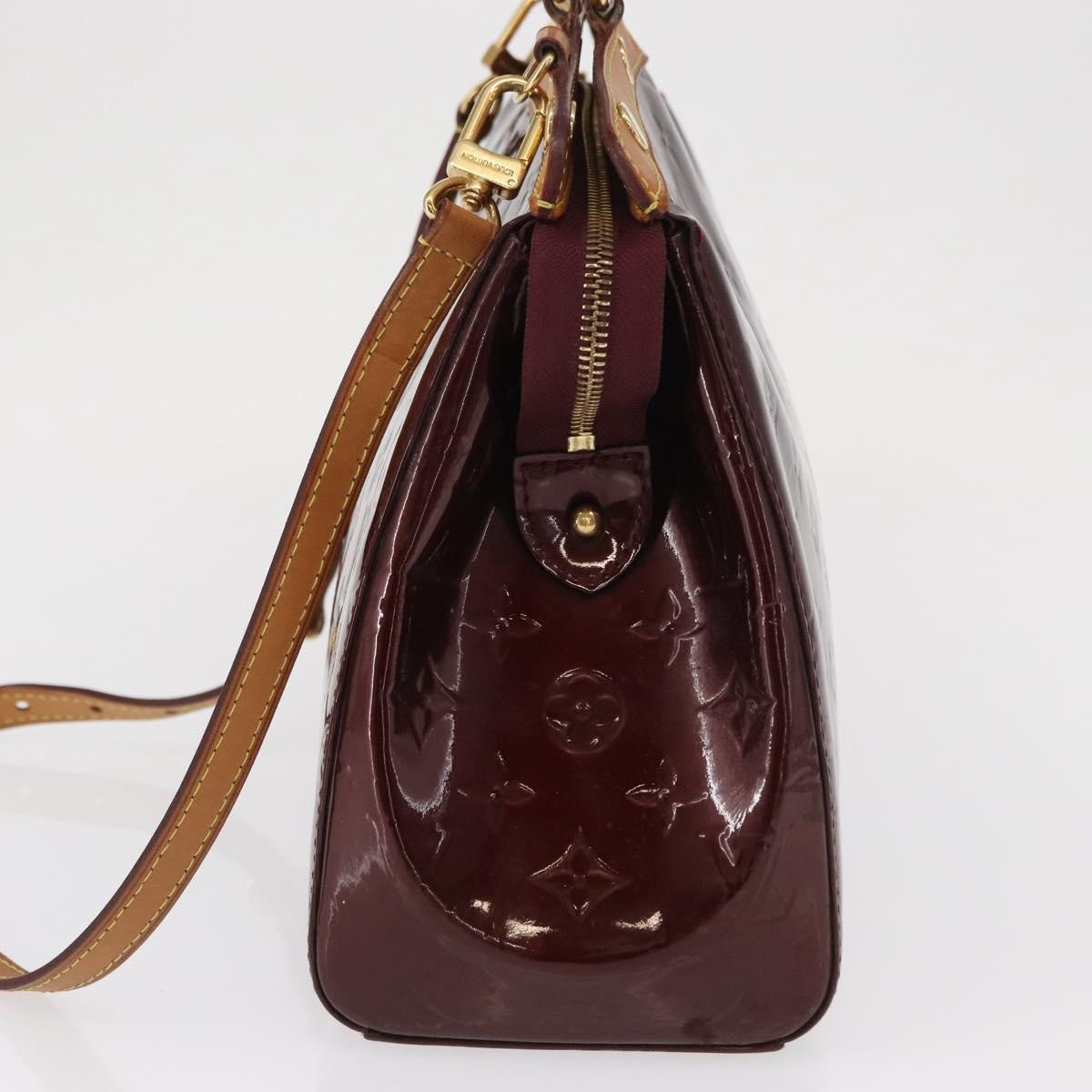 Louis Vuitton Brea Handbag Monogram Vernis Burgundy Patent_Leather Handbag (Pre-Owned)