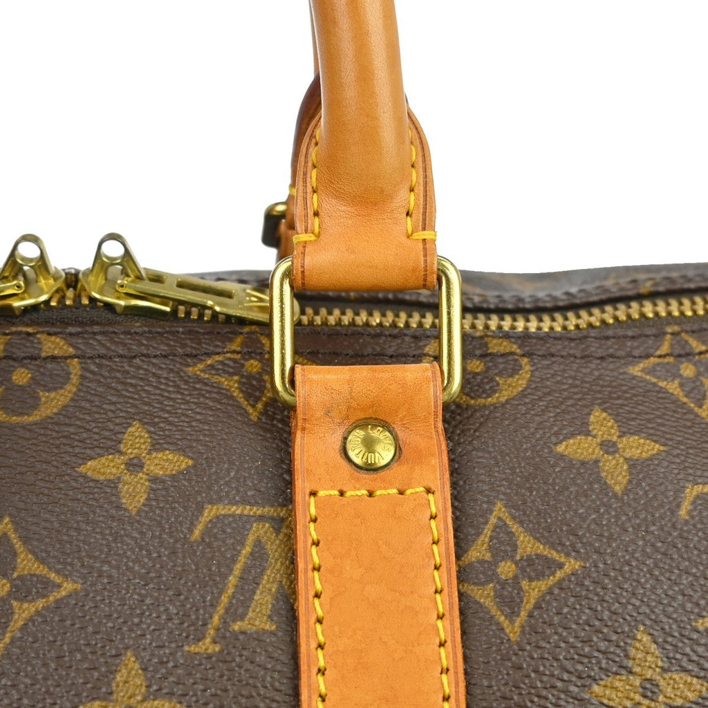 Louis Vuitton Keepall Bag Monogram Canvas Brown Canvas Travel Bag Bag (Pre-Owned)