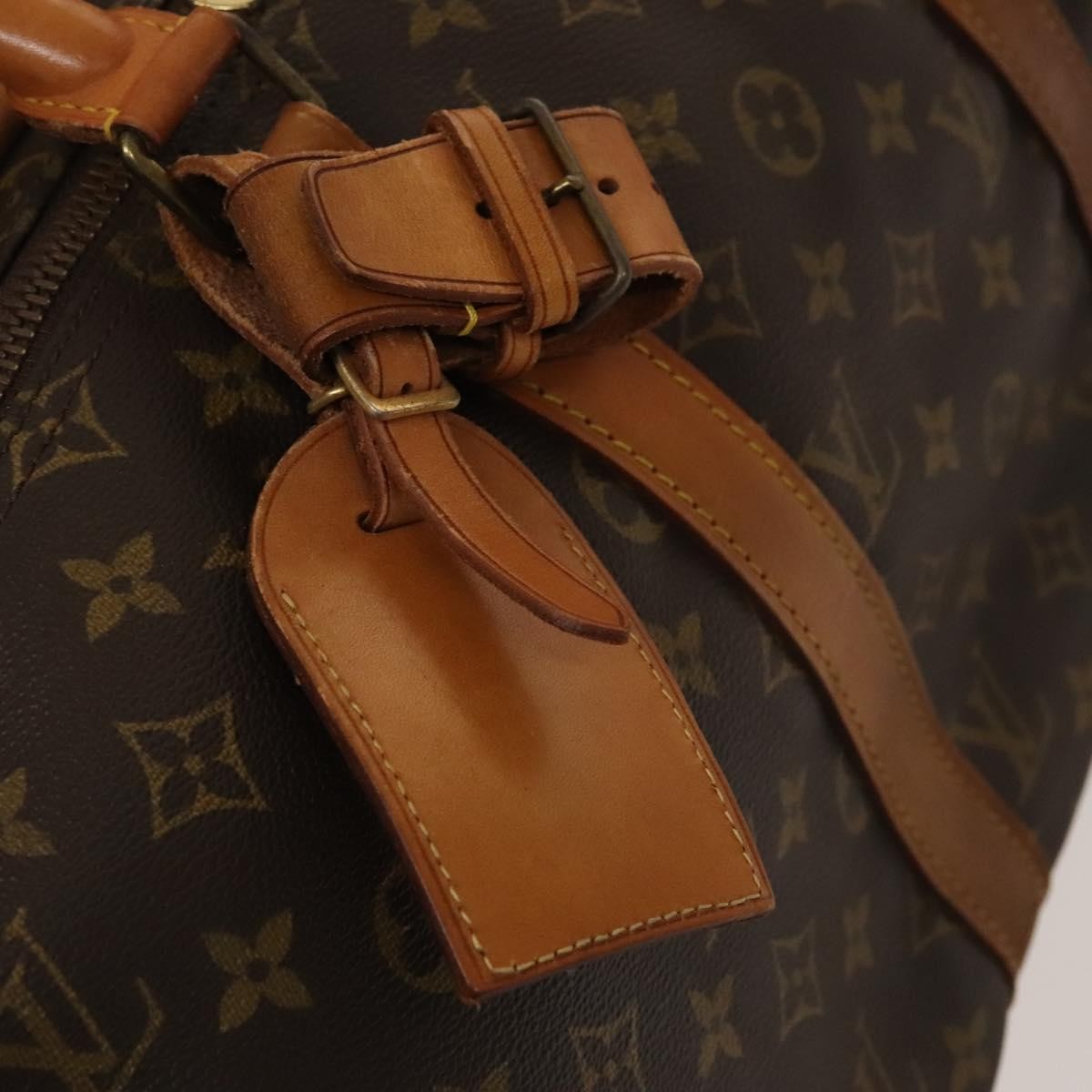 Louis Vuitton Keepall Bandouliere Bag Monogram Canvas Brown Canvas Travel Bag Bag (Pre-Owned)