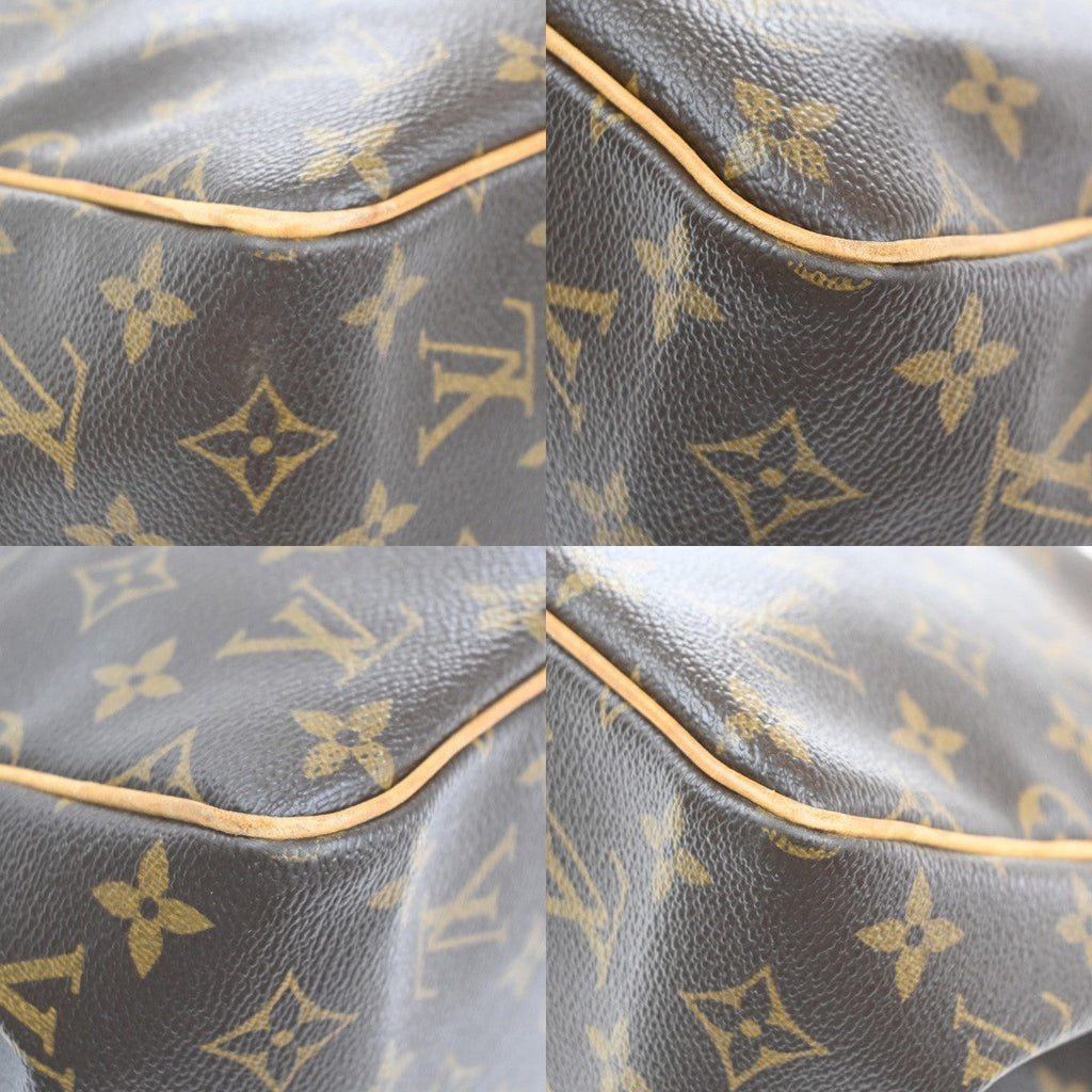 Louis Vuitton Batignolles Handbag Monogram Canvas Brown Leather Handbag (Pre-Owned)