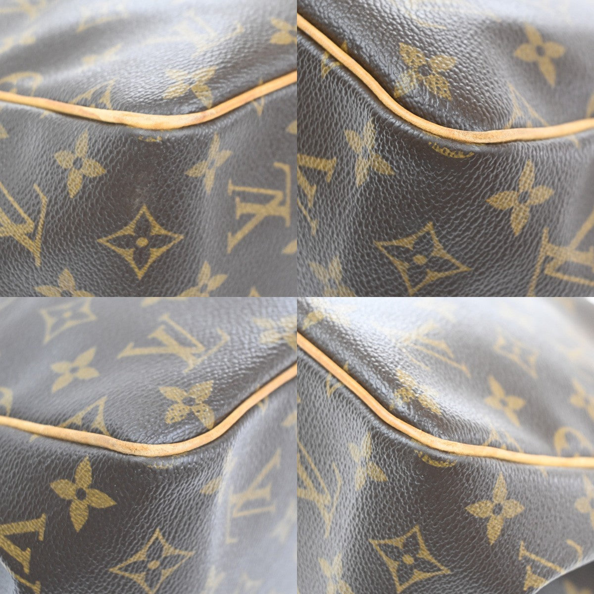 Louis Vuitton Batignolles Handbag Monogram Canvas Brown Leather Handbag (Pre-Owned)