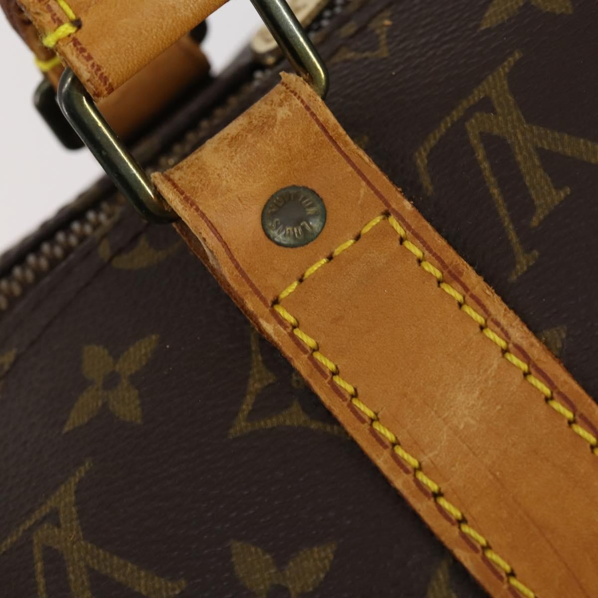 Louis Vuitton Keepall Bandouliere Bag Monogram Canvas Brown Canvas Travel Bag Bag (Pre-Owned)