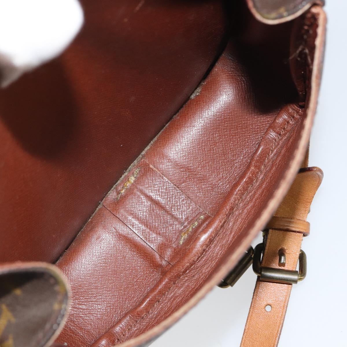 Louis Vuitton Cartouchiere Handbag Monogram Canvas Brown Canvas Shoulder Bag Bag (Pre-Owned)