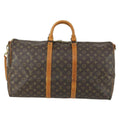 Louis Vuitton Keepall Bandouliere Bag Monogram Canvas Brown Canvas Travel Bag Bag (Pre-Owned)