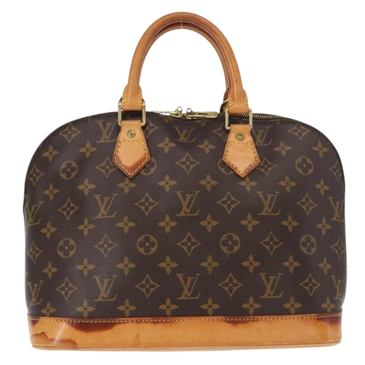 Louis Vuitton Alma Handbag Monogram Canvas Brown Canvas Handbag (Pre-Owned)