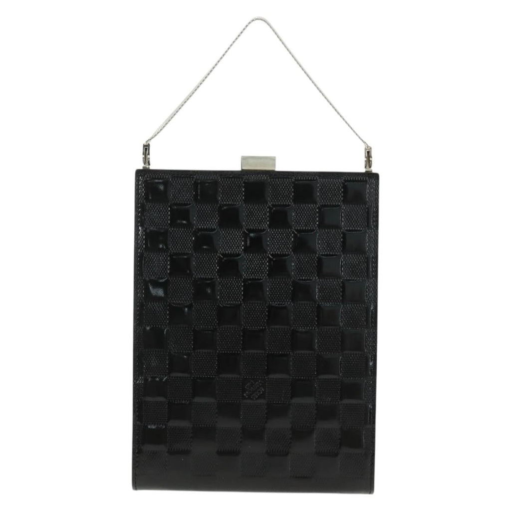 Louis Vuitton Saint Ange Handbag Damier Vernis Black Patent_Leather Handbag (Pre-Owned)