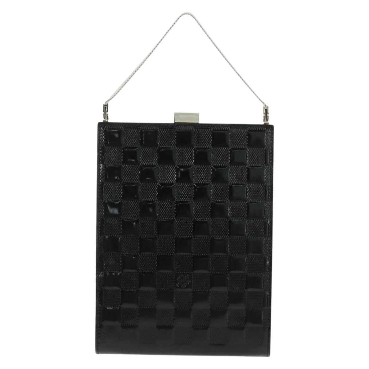 Louis Vuitton Saint Ange Handbag Damier Vernis Black Patent_Leather Handbag (Pre-Owned)