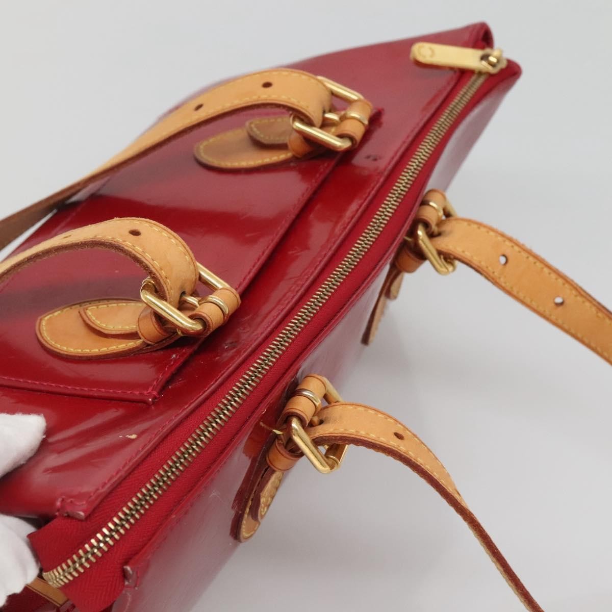 Louis Vuitton Rosewood Avenue Handbag Monogram Vernis Red Patent_Leather Handbag (Pre-Owned)