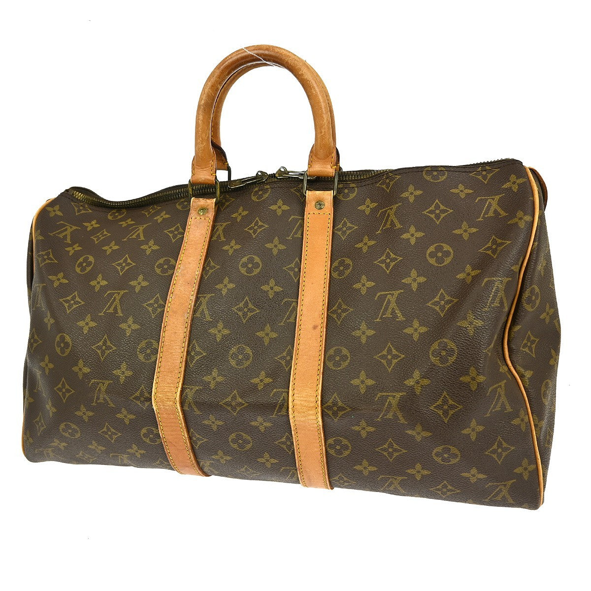Louis Vuitton Keepall Bag Monogram Canvas Brown Canvas Travel Bag Bag (Pre-Owned)