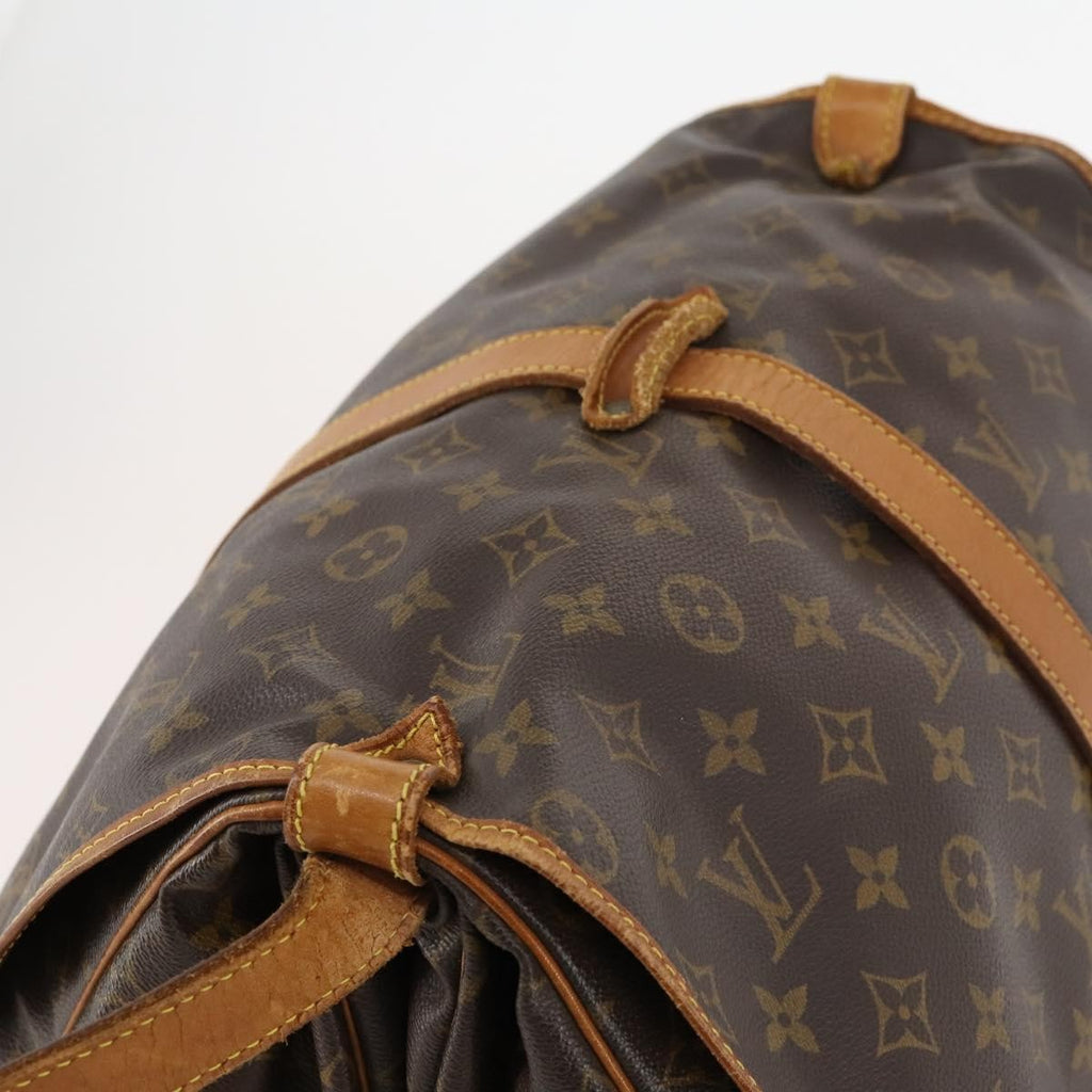 Louis Vuitton Saumur Handbag Monogram Canvas Brown Canvas Shoulder Bag Bag (Pre-Owned)