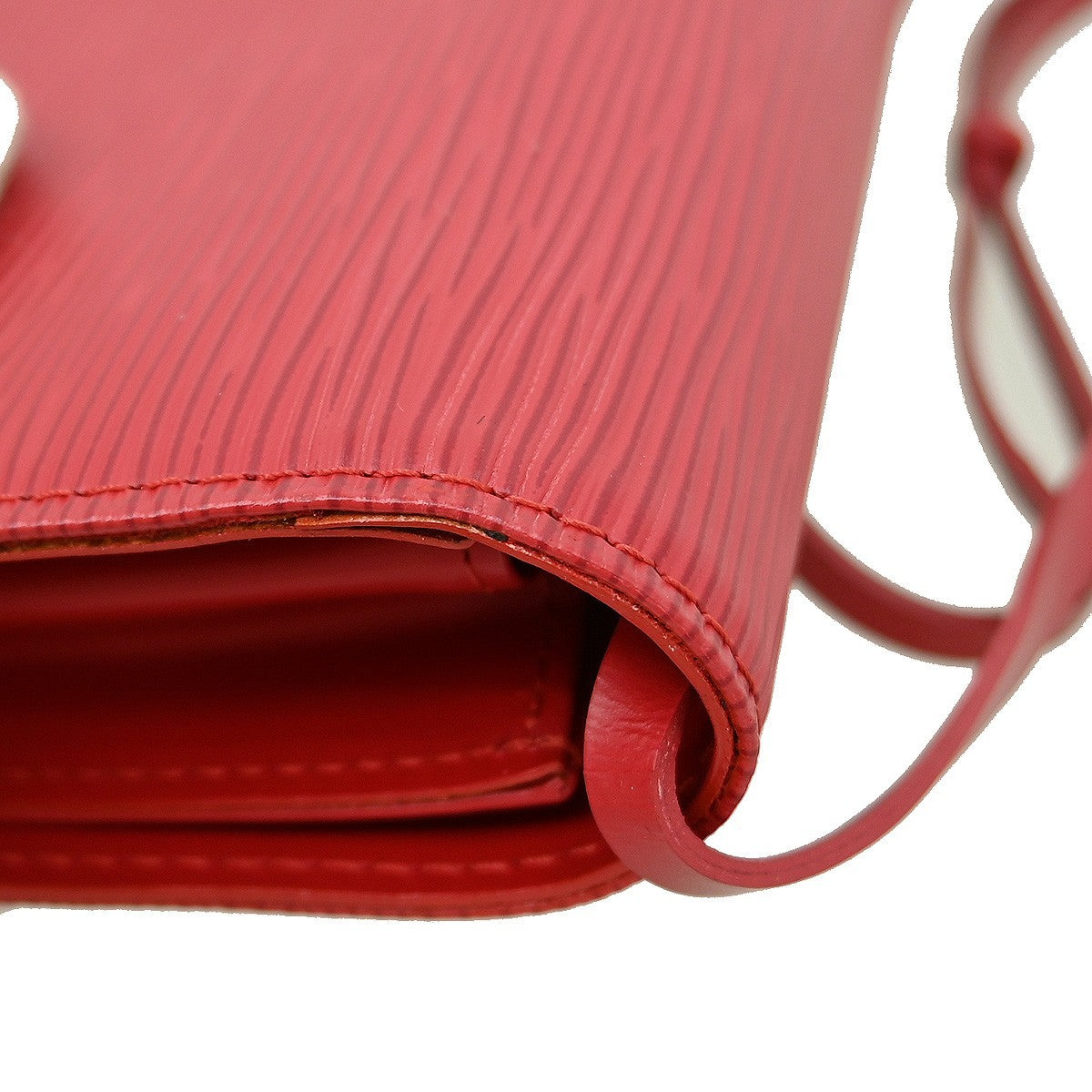 Louis Vuitton Honfleur Handbag Epi Leather Red Leather Shoulder Bag Bag (Pre-Owned)
