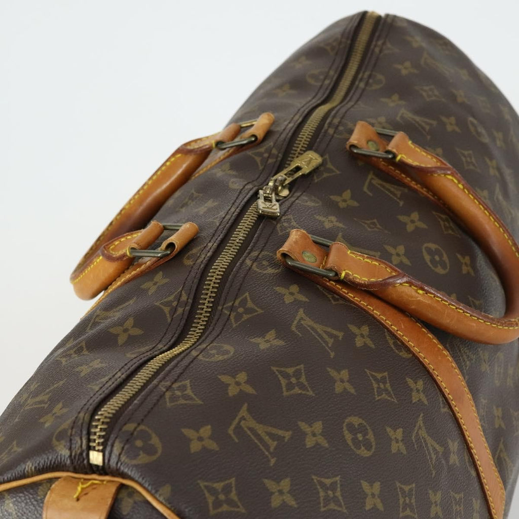Louis Vuitton Keepall Bag Monogram Canvas Brown Canvas Travel Bag Bag (Pre-Owned)
