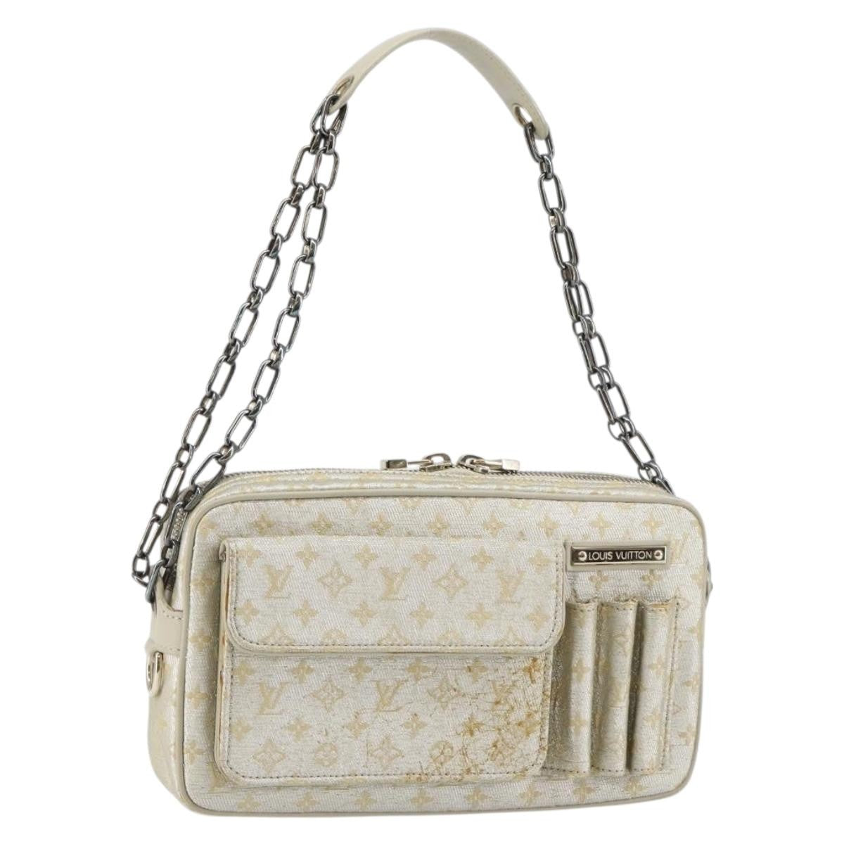 Louis Vuitton Mckenna Shoulder Bag Mini Lin Gold Canvas Bag (Pre-Owned)