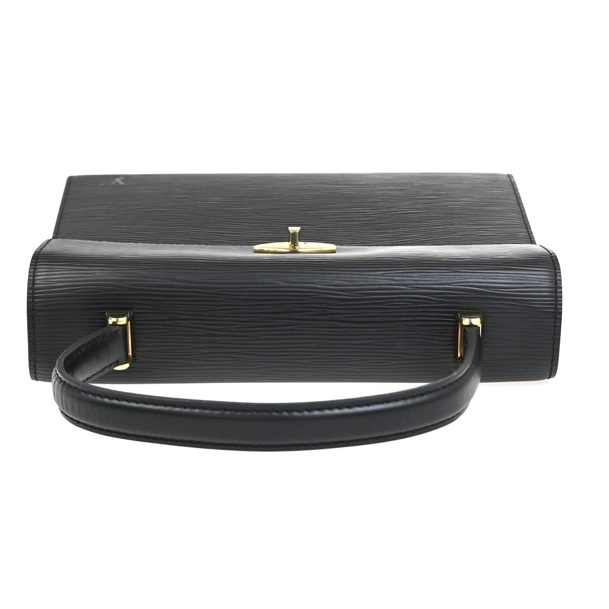 Louis Vuitton Malesherbes Handbag Epi Leather Black Leather Handbag (Pre-Owned)