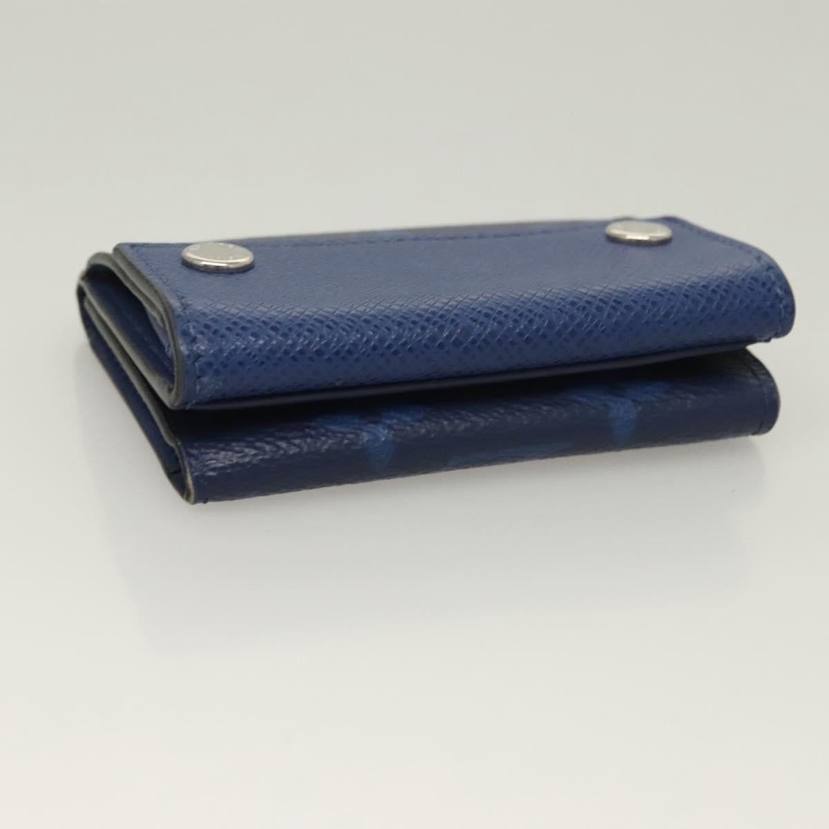 Louis Vuitton Discovery Wallet Monogram Taigarama Blue Leather Wallets Accessory (Pre-Owned)