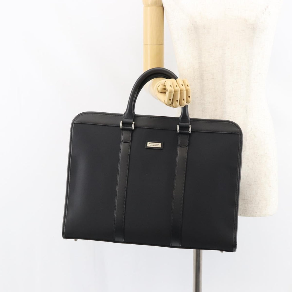 Burberry Black Label Business Bag Nylon Black Nylon Handbag (Pre-Owned)