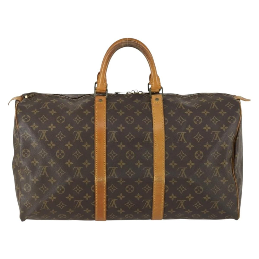 Louis Vuitton Keepall Bag Monogram Canvas Brown Canvas Travel Bag Bag (Pre-Owned)