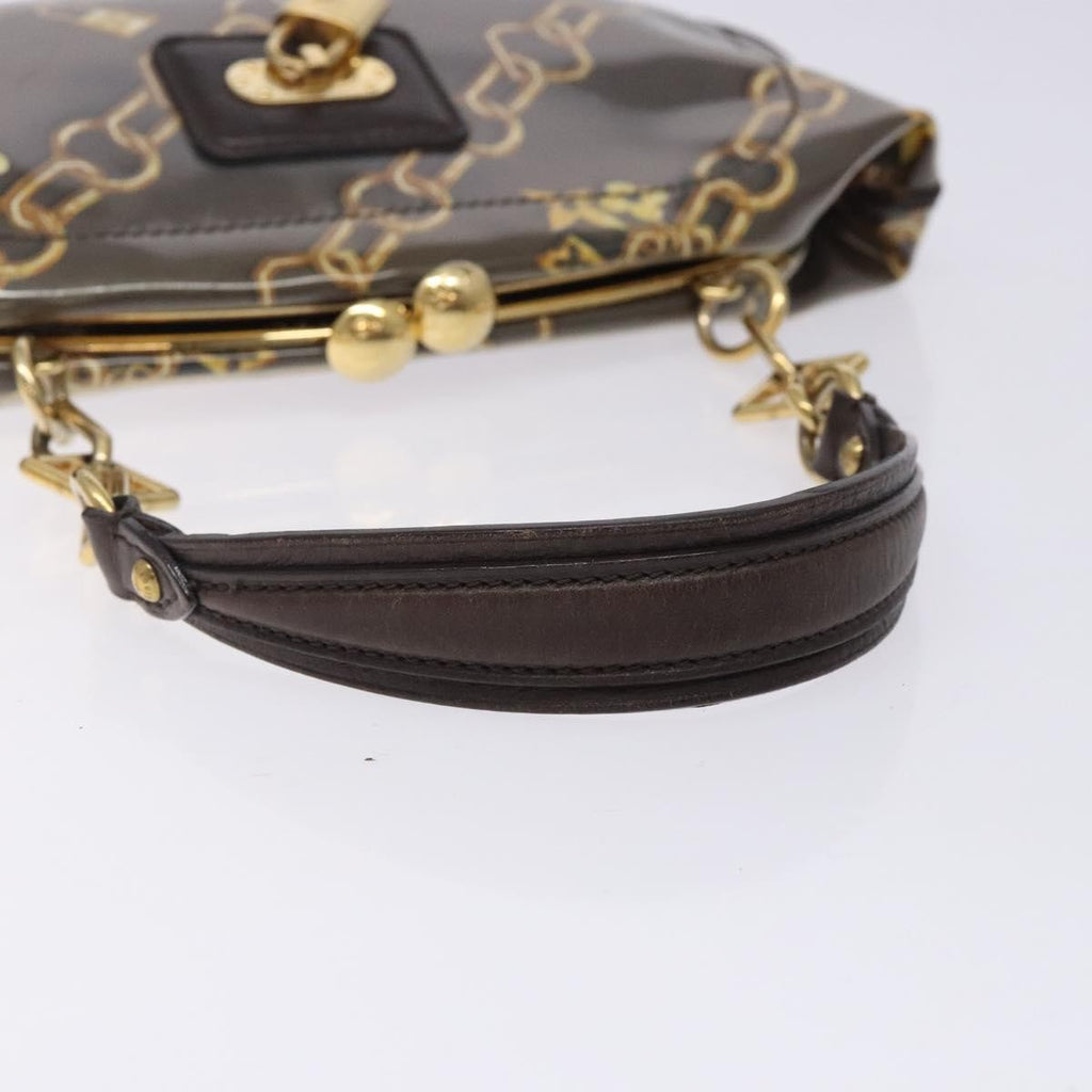 Louis Vuitton Charms Pochette Pvc Over Printed Silk Brown Canvas Clutche & Pouche Bag (Pre-Owned)