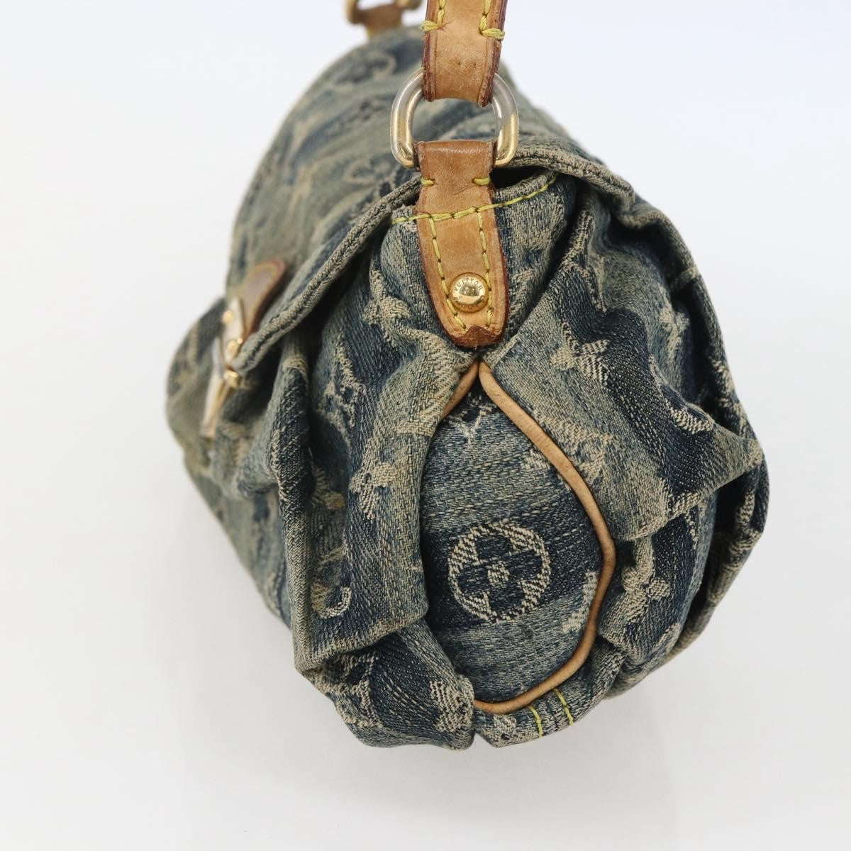Louis Vuitton Pleaty Raye Handbag Striped Monogram Denim Blue Denim_Jeans Shoulder Bag Bag (Pre-Owned)