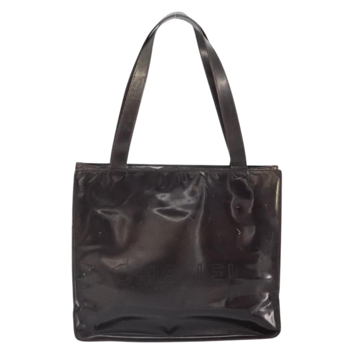 Chanel Vintage Tote Patent Leather Brown Patent_Leather Tote Bag Bag (Pre-Owned)
