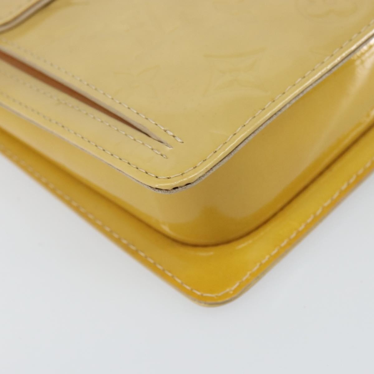 Louis Vuitton Mott Handbag Monogram Vernis Beige Patent_Leather Clutche & Pouche Bag (Pre-Owned)
