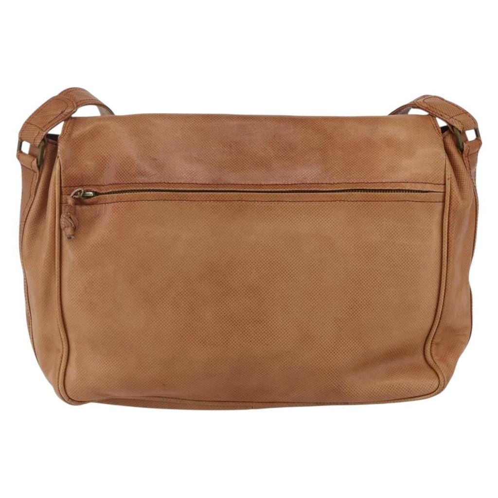 Bottega Veneta Vintage Shoulder Bag Leather Brown Leather Shoulder Bag Bag (Pre-Owned)