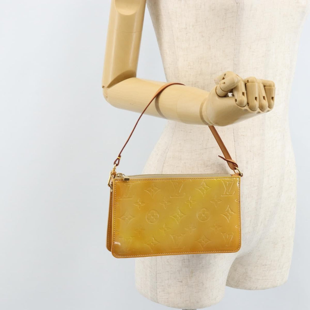 Louis Vuitton Lexington Pochette Patent Leather Beige Patent_Leather Clutche & Pouche Bag (Pre-Owned)