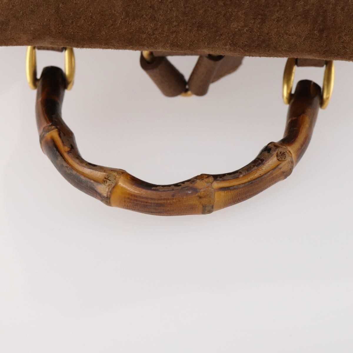 Gucci Gucci Bamboo Backpack Daim Brown Suede Backpack Bag (Pre-Owned)