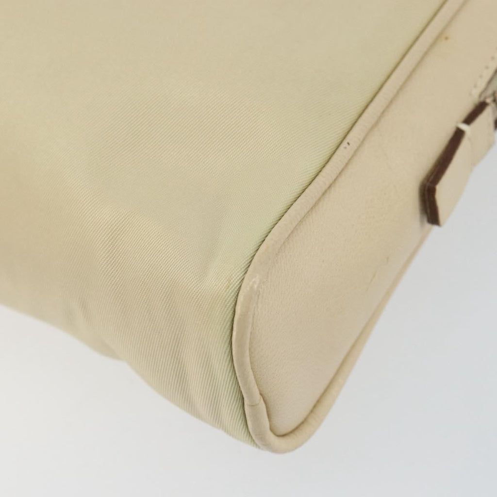 Prada Vintage Handbag Tessuto Beige Nylon Handbag (Pre-Owned)