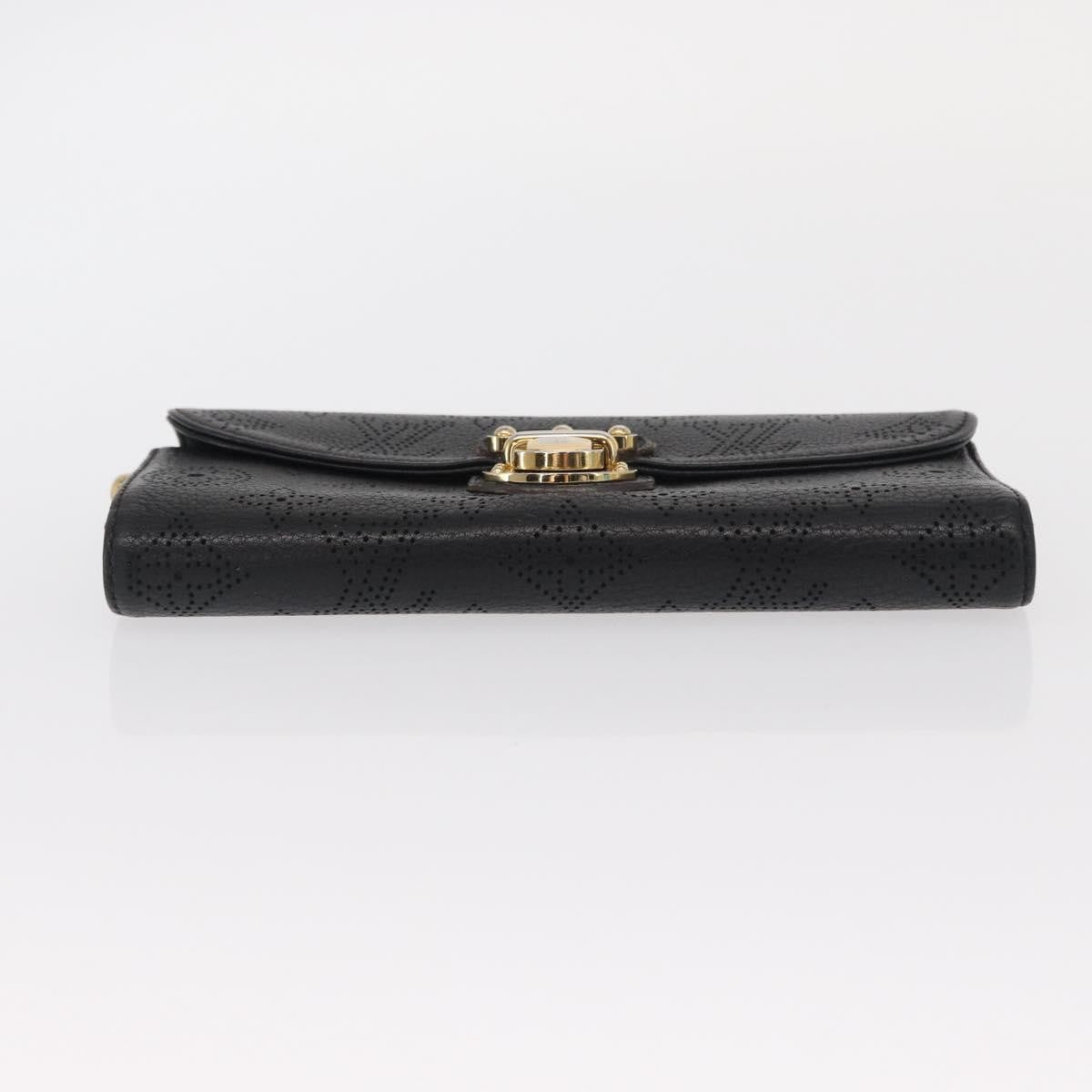 Louis Vuitton Amelia Wallet Mahina Leather Black Leather Wallets Accessory (Pre-Owned)